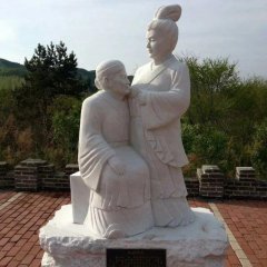 乳姑不怠石雕，二十四孝石雕