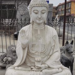 坐式如來(lái)佛雕塑，大理石佛像