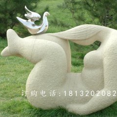 抽象女人石雕，公園景觀石雕