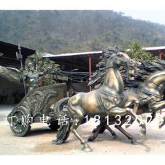 阿波羅戰(zhàn)車銅雕，廣場景觀銅雕