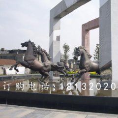 奔跑的馬銅雕，廣場銅雕馬