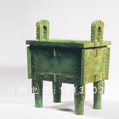 司母戊鼎銅雕，仿古青銅鼎