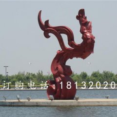 不銹鋼抽象鳳凰雕塑，廣場(chǎng)抽象雕塑