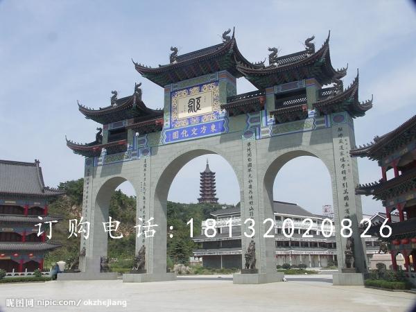 青石牌樓,仿古石牌樓