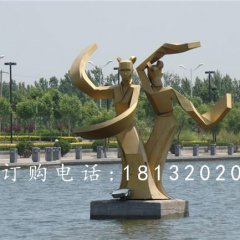 不銹鋼古代美女雕塑，抽象人物雕塑