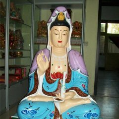 觀音菩薩雕塑，玻璃鋼彩繪佛像雕塑