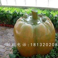 玻璃鋼柿子椒雕塑，玻璃鋼蔬菜雕塑