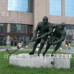 打高爾夫銅雕，廣場(chǎng)景觀銅雕