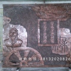 銅浮雕，校園孔子銅浮雕