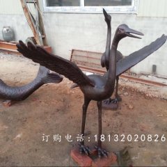 仙鶴銅雕，廣場(chǎng)動(dòng)物銅雕
