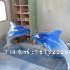海豚雕塑，玻璃鋼仿真海豚雕塑