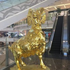 玻璃鋼綿羊，玻璃鋼仿銅動(dòng)物雕塑