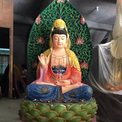 彩繪觀世音雕塑，玻璃鋼佛像