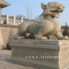 大理石貔貅雕塑，古代神獸石雕