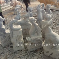 十二生肖動物石雕，仿古動物石雕