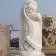 母子情石雕，公園抽象人物石雕