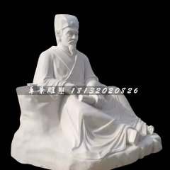 漢白玉人物石雕，廣場古代人物石雕
