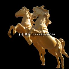 廣場立馬雕塑，玻璃鋼仿銅馬雕塑