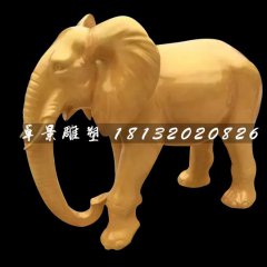 玻璃鋼大象雕塑，玻璃鋼仿真象雕塑