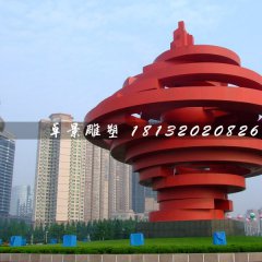 不銹鋼五月的風(fēng)雕塑，廣場標(biāo)志雕塑