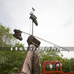 拉二胡銅雕，公園景觀銅雕