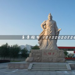 戚繼光石雕，廣場古代人物石雕