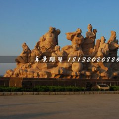 八仙過海石雕，廣場神仙石雕