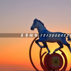 玻璃鋼奔馬雕塑，玻璃鋼彩繪馬雕塑