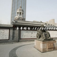 孫臏銅雕，廣場古代名人銅雕