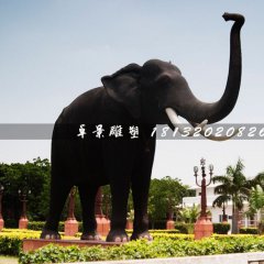 廣場(chǎng)大象雕塑，玻璃鋼仿真動(dòng)物