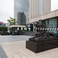 匯豐獅銅雕，銀行門口銅獅子