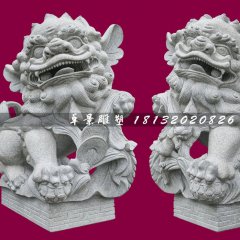 南獅石雕，大理石獻(xiàn)錢獅
