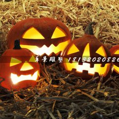 南瓜燈雕塑，玻璃鋼南瓜燈雕塑