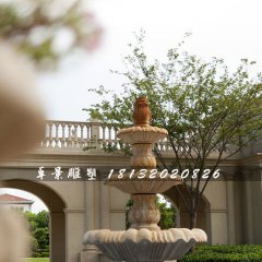 歐式噴泉石雕，公園三層噴泉石雕