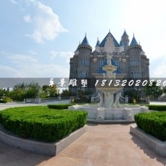 西方人物石噴泉，廣場漢白玉噴泉雕塑