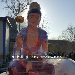 彩繪普賢菩薩雕塑，玻璃鋼佛像雕塑