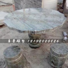 大理石桌椅雕塑，公園桌椅石雕
