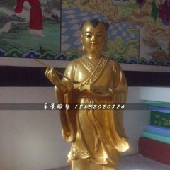 善財(cái)童子銅雕，寺廟神仙銅雕