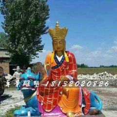 玻璃鋼地藏王雕塑，彩繪佛像雕塑