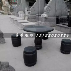 大理石桌椅，圓桌圓凳