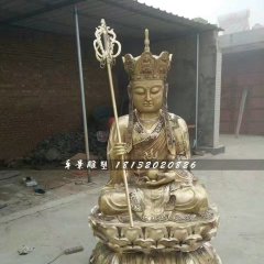 地藏菩薩雕塑，寺廟銅佛像