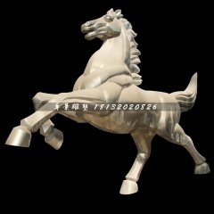 不銹鋼奔馬雕塑，廣場不銹鋼動物雕塑