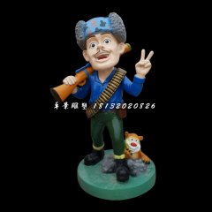 光頭強(qiáng)雕塑，玻璃鋼卡通雕塑