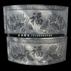 青石水缸雕塑，仿古石雕