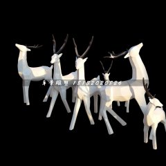 抽象動物雕塑，玻璃鋼鹿雕塑