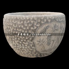 水缸石雕，青石水盆
