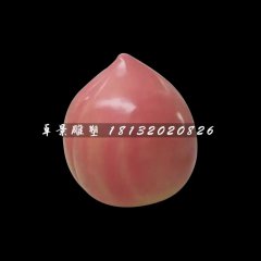 水蜜桃雕塑，玻璃鋼仿真水果雕塑