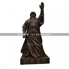 成吉思汗銅雕，廣場古人雕塑