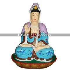 玻璃鋼手拿凈瓶觀音雕塑，玻璃鋼坐式觀音雕塑