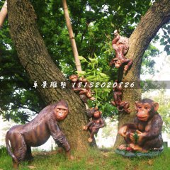 大猩猩雕塑，公園動(dòng)物雕塑